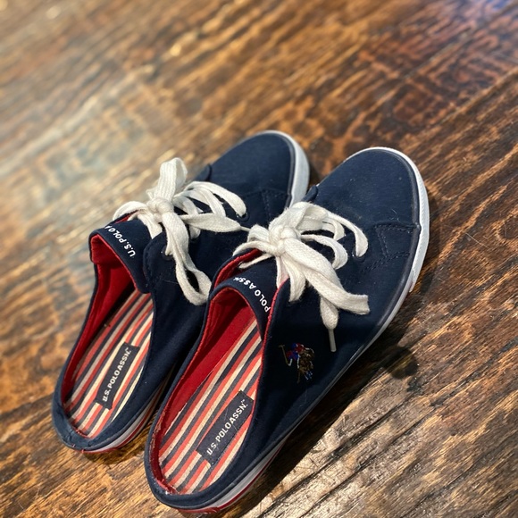 Ralph Lauren polo slide on shoes - Picture 2 of 8